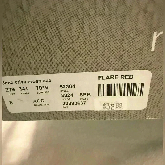 Maurice’s Red Jane  Criss Cross open toe heels NIB Women’s size 8M - Picture 5 of 8